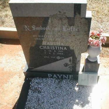 PAYNE Martha Christina 1921-1984