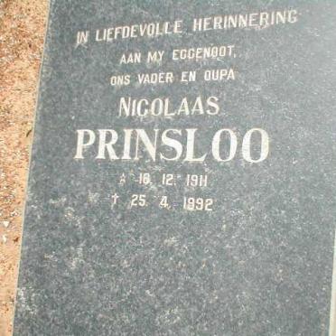 PRINSLOO Nicolaas 1911-1992