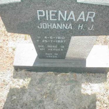 PIENAAR Johanna H.J. 1910-1987
