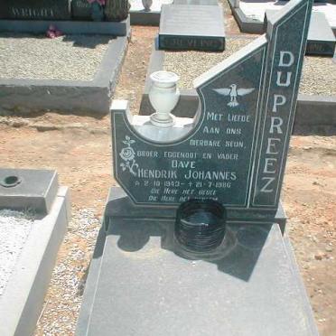 PREEZ Hendrik Johannes, du 1943-1986