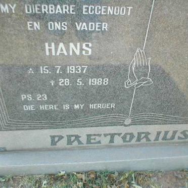 PRETORIUS Hans 1937-1988