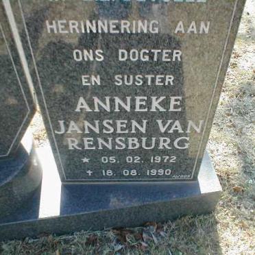 RENSBURG Anneke, Jansen van 1972-1990