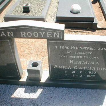 ROOYEN Hermina Anna Catharina, van 1930-1987