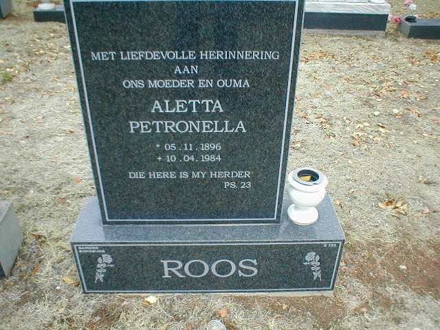 ROOS Aletta Petronella 1896-1984