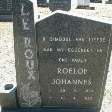 ROUX Roelof Johannes, le 1953-1982