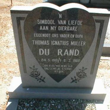 RAND Thomas Ignatius Muller, du 1919-1988