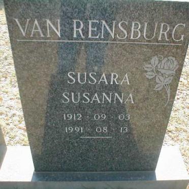 RENSBURG Susara Susanna, van 1912-1991