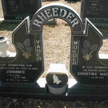 RHEEDER Johannes 1932-1988 &amp; Christina Magrietha 1938-