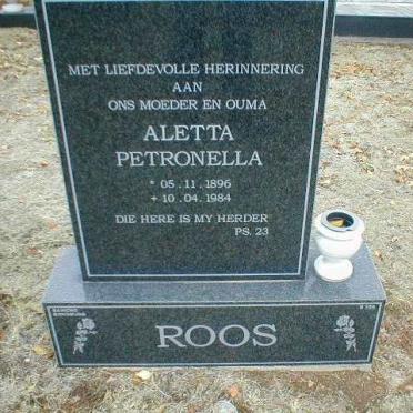 ROOS Aletta Petronella 1896-1984