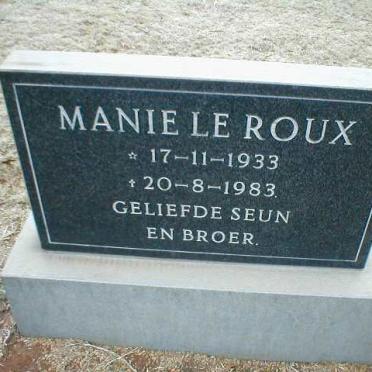 ROUX Manie, le 1933-1983