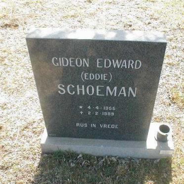 SCHOEMAN Gideon Edward 1955-1989