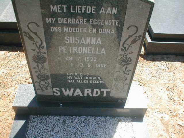 SWARDT Susanna Petronella 1933-1986