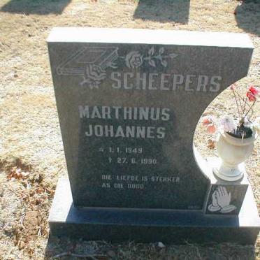 SCHEEPERS Marthinus Johannes 1949-1990