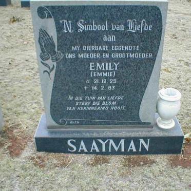 SAAYMAN Emily 1929-1983