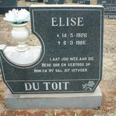 TOIT Elise, du 1926-1986