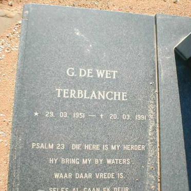 TERBLANCHE G. de Wet 1951-1991