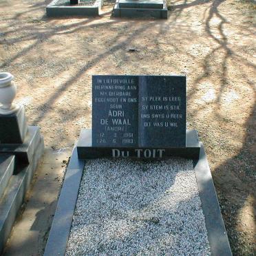 TOIT Adri De Waal, du 1961-1983