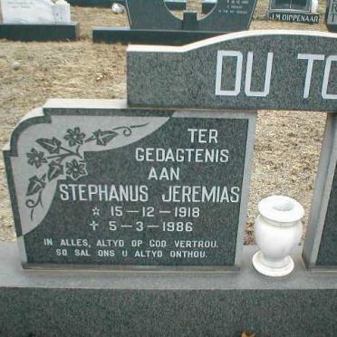 TOIT Stephanus Jeremias, du 1918-1986