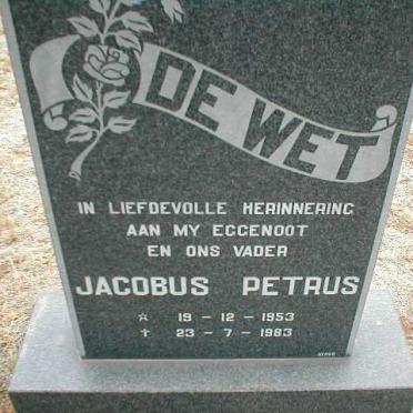 WET Jacobus Petrus, de 1953-1983