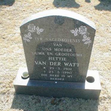 WATT Hettie, van der 1901-1990