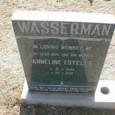 WASSERMAN Anneline Estelle 1948-1990