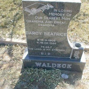 WALDECK D'Arcy Beatrice 1905-1986