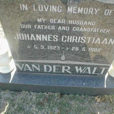 WALT Johannes Christiaan, van der 1923-1988