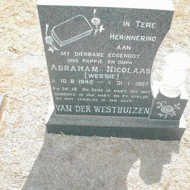 WESTHUIZEN Abraham Nicolaas, van der 1942-1987