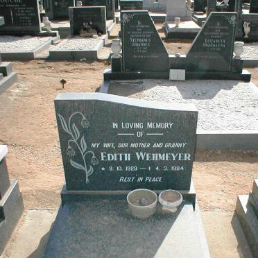 WEHMEYER Edith 1929-1984