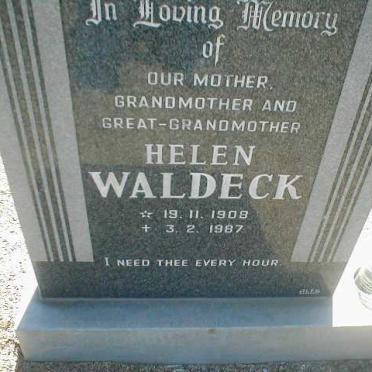 WALDECK Helen 1908-1987