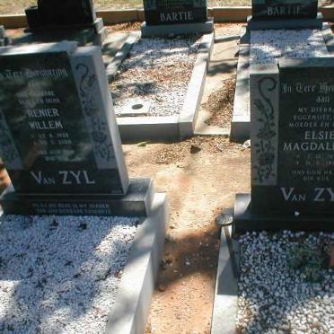 ZYL Renier Willem, van 1928-2000 &amp; Elsie Magdalena 1928-1984