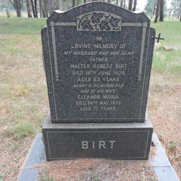 BIRT Walter Robert -1938 &amp; Eleanor Maria -1955