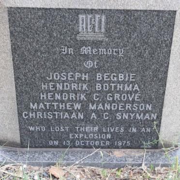 BEGBIE :: BOTHMA :: GROVÉ :: MANDERSON :: SNYMAN