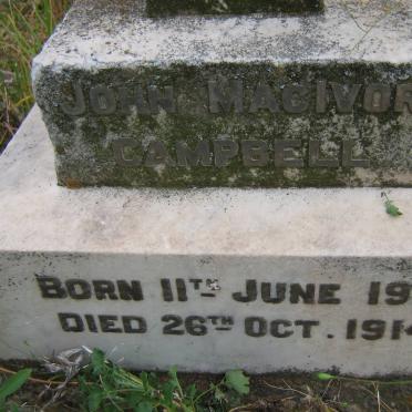 CAMPBELL John Macivor 1913-1914