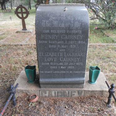 CAIRNEY Henry 1864-1931 &amp; Elizabeth Lockhard Love 1873-1959