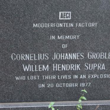 GROBLER Cornelius Johannes -1977 :: SUPRA Willem Hendrik -1977