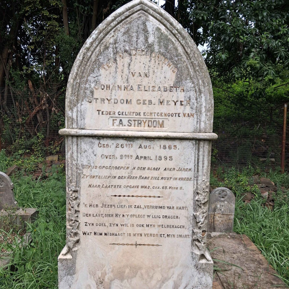 STRYDOM Johanna Elizabeth nee MEYER 1865-1895