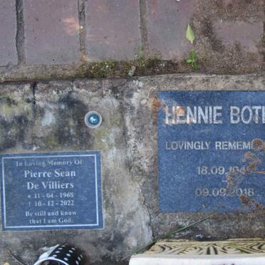 VILLIERS Pierre Sean, de 1968-2022 :: BOTHA Hennie 1949-2018