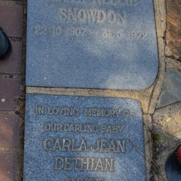 SNOWDON Edith Nellie 1907-1972 :: DETHIAN Carla Jean 1972-1972_2