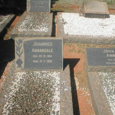 ANNANDALE Johannes 1914-1958 &amp; John George 1878-1958