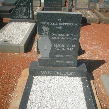 BILJON Magrietha Cornelia, van 1911-1998