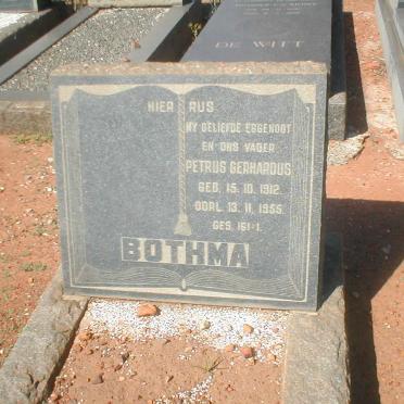 BOTHMA Petrus Gerhardus 1912-1955
