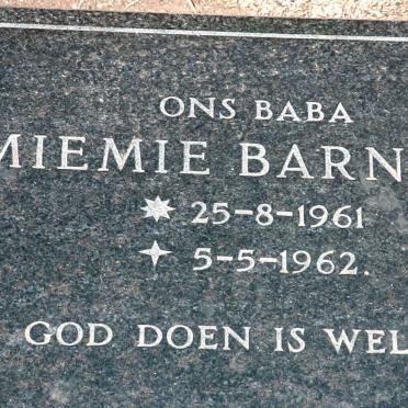 BARNARD Miemie 1961-1962