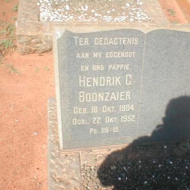 BOONZAIER Hendrik C. 1904-1952