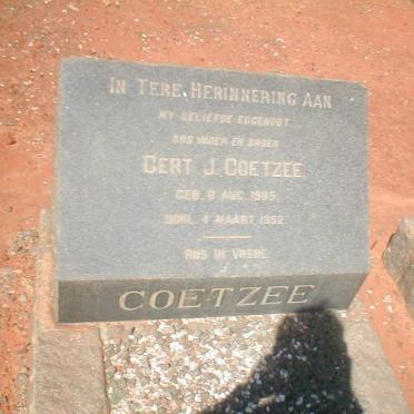 COETZEE Gert J. 1905-1952