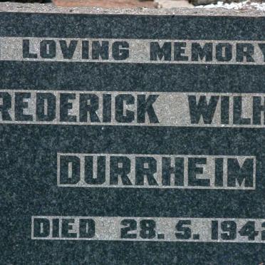 DURRHEIM Frederick Wilhelm -1942
