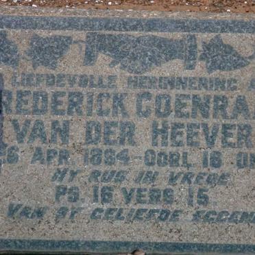 HEEVER Frederick Coenraad, van der 1894-1951
