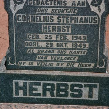 HERBST Cornelius Stephanus 1949-1949