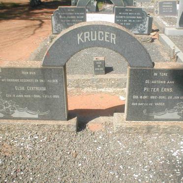 KRUGER Pieter Erns 1882-1968 &amp; Elsie Gertruida 1888-1955