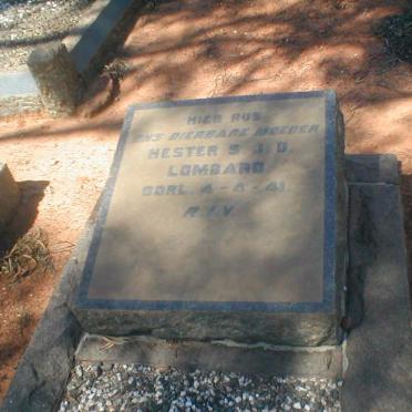 LOMBARD Hester S.J.D. -1941